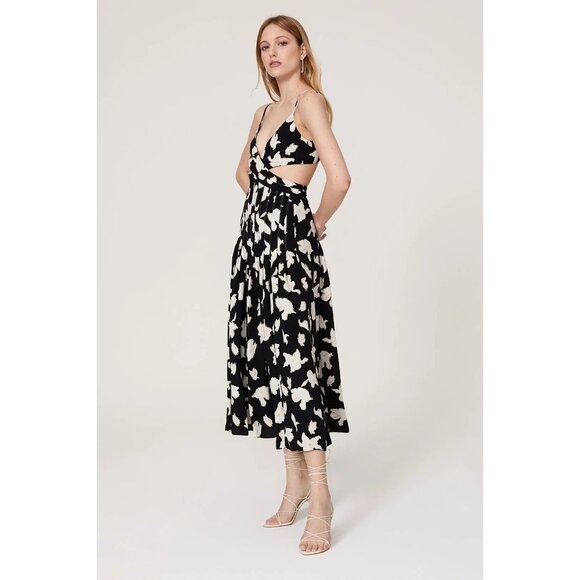 R-4. Proenza Schouler Black Printed Sleeveless Maxi US 8 - Picture 1 of 1